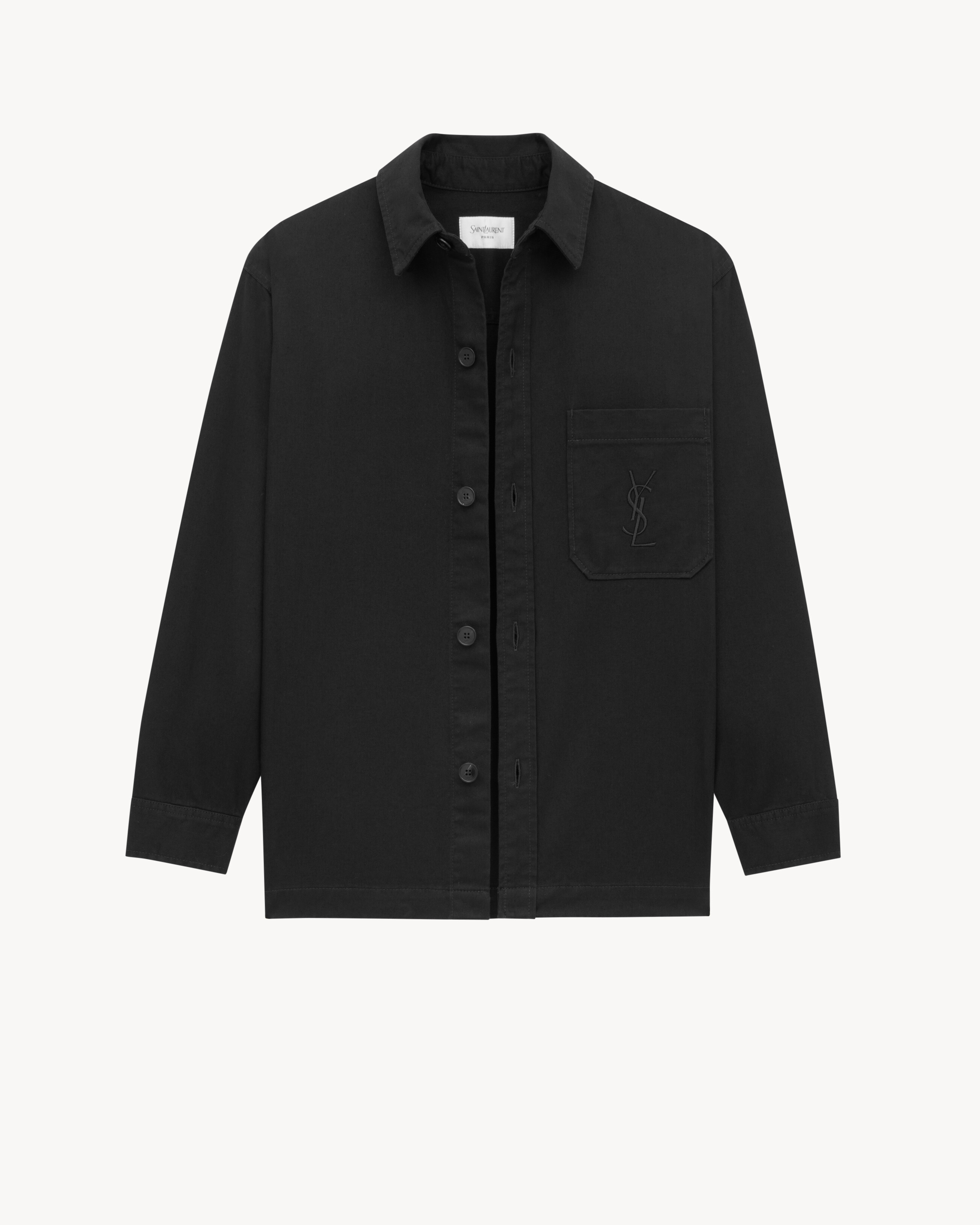 CASSANDRE Overshirt aus Baumwoll- und Leinen-Gabardine
