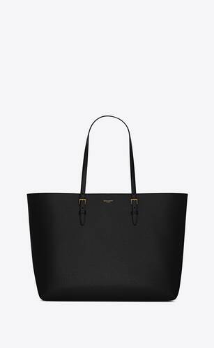 boucle e/w shopping bag in coated rind-embossed leather