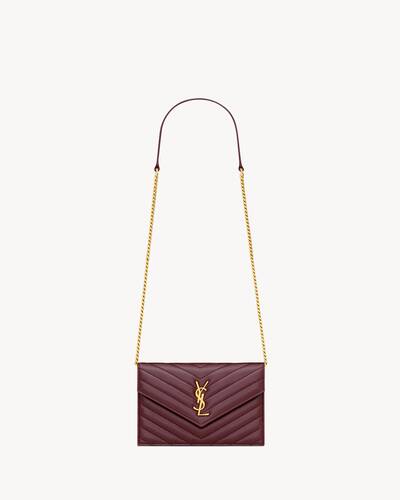 スピード配送◆送込【SAINT LAURENT】yslライン*ウォレット コンパクトジップウォレット “YSL ライン”（グレインレザー