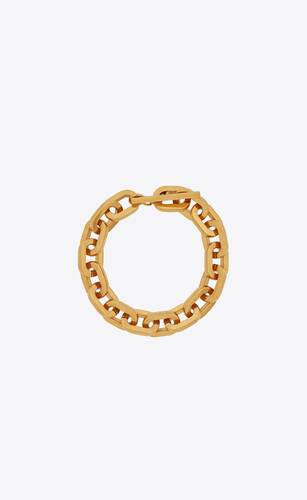 squared cable chain t bar bracelet in metal