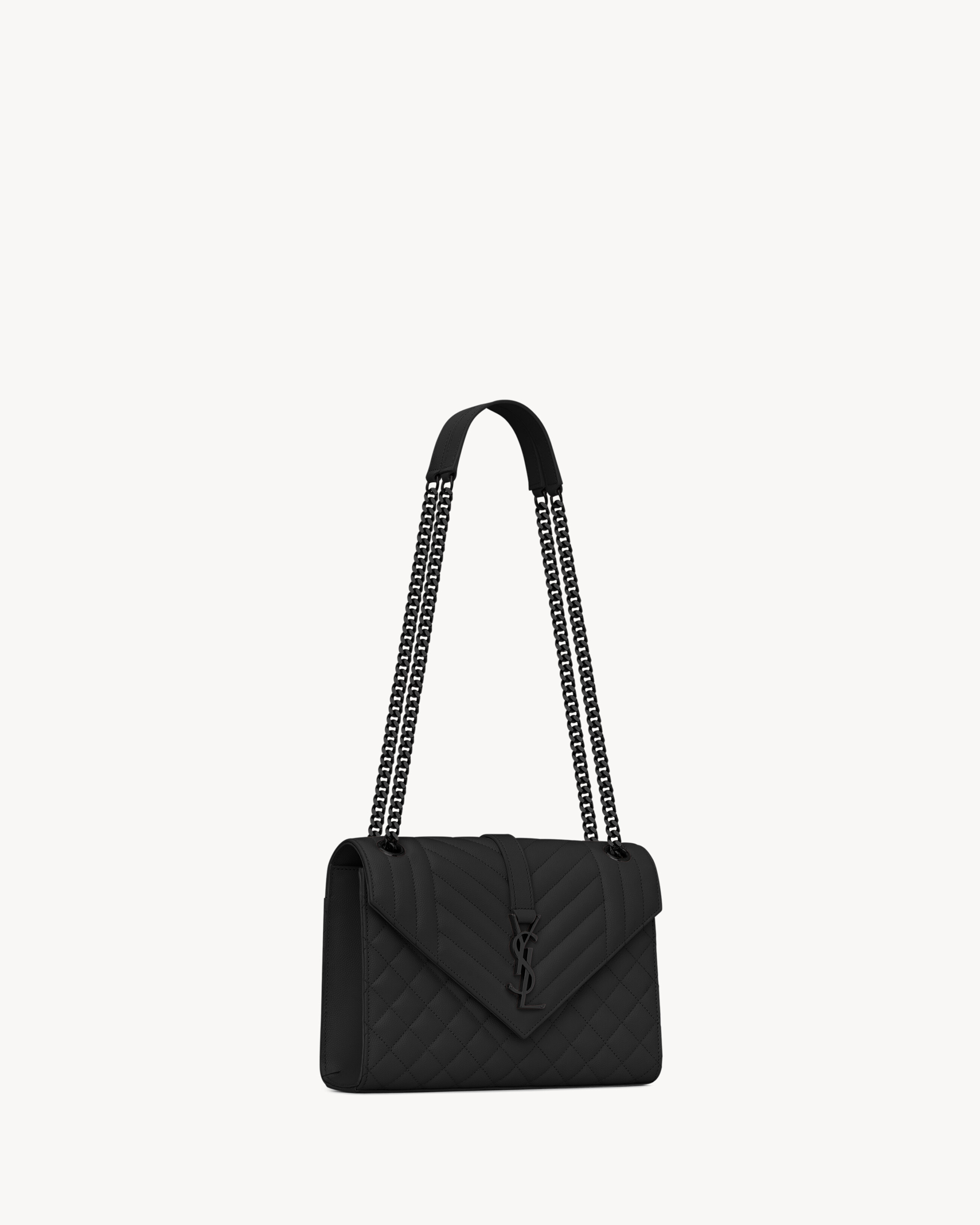 ENVELOPE MEDIUM IN QUILTED GRAIN DE POUDRE EMBOSSED LEATHER
