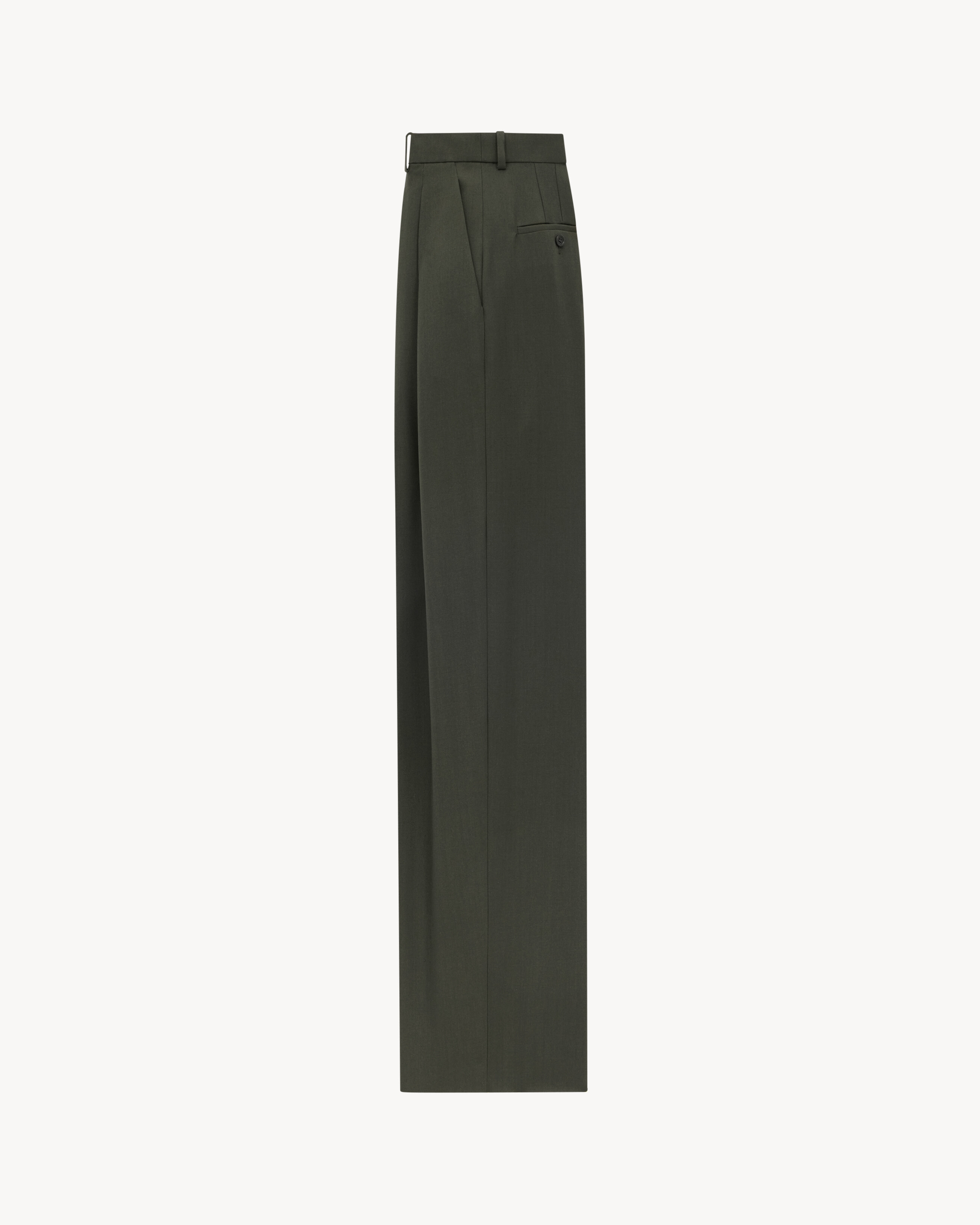 wide-leg pants in wool gabardine