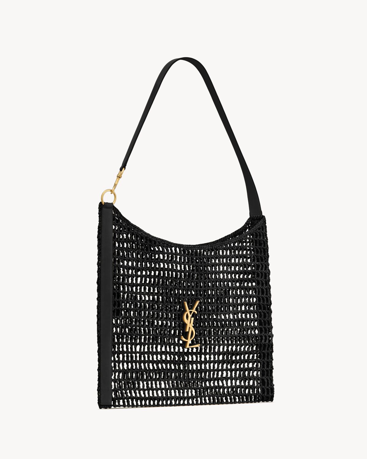 Bolso de hombro Oxalis de macramé de rafia | Saint Laurent | YSL ES