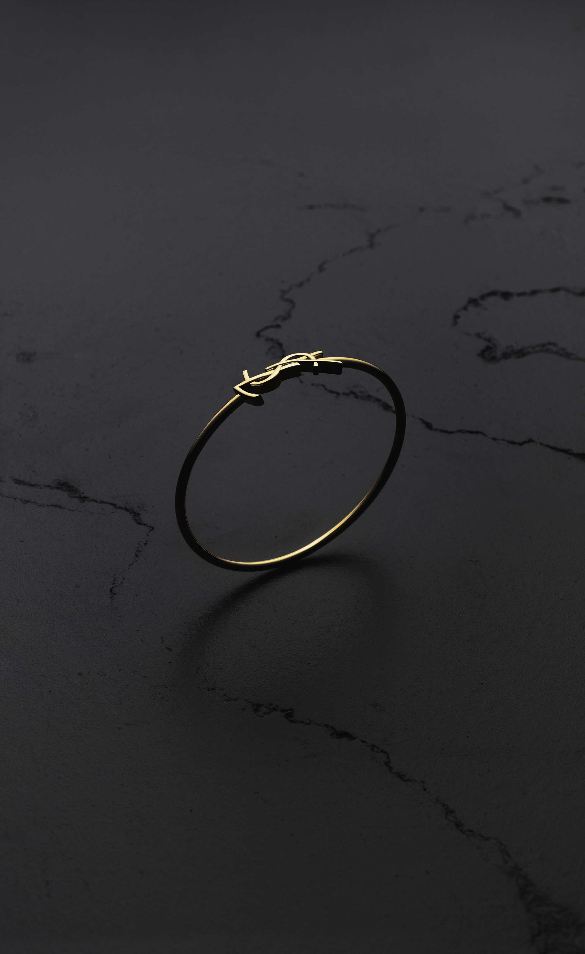 CASSANDRE hinged bangle in 18K yellow gold