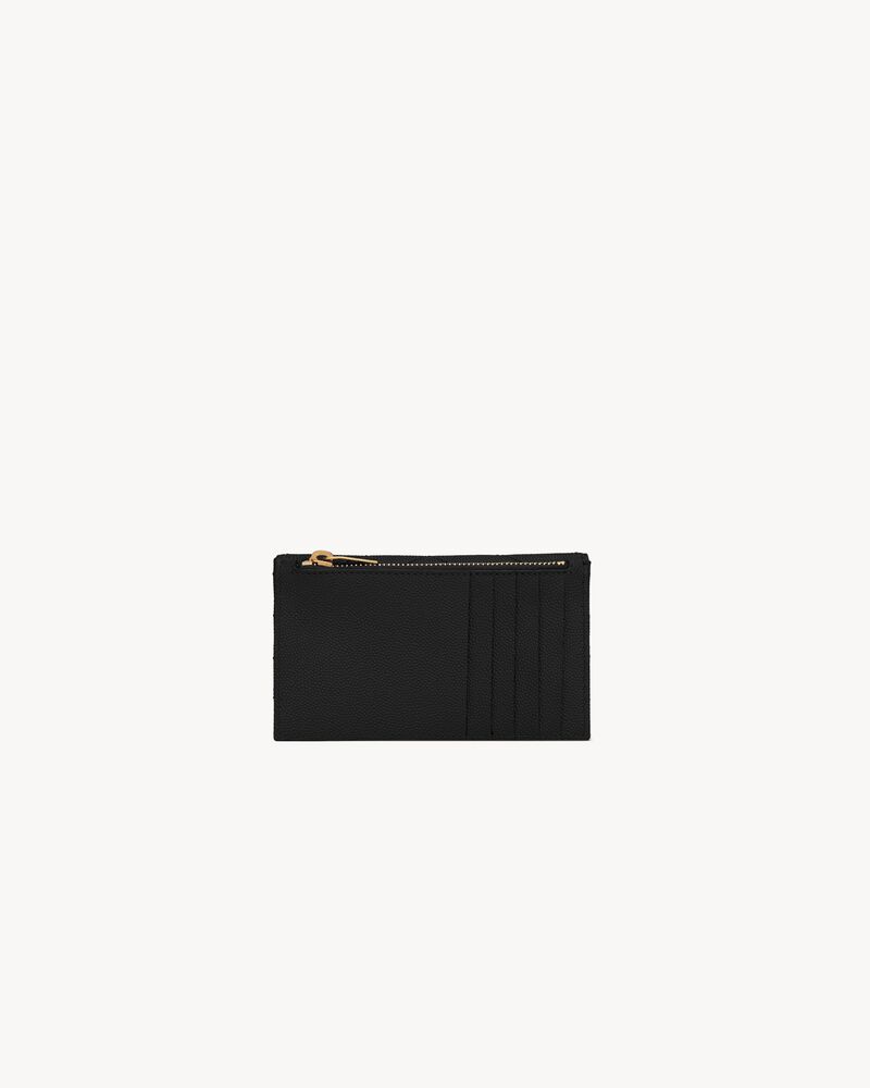 Zip Fragments Leather Card Case