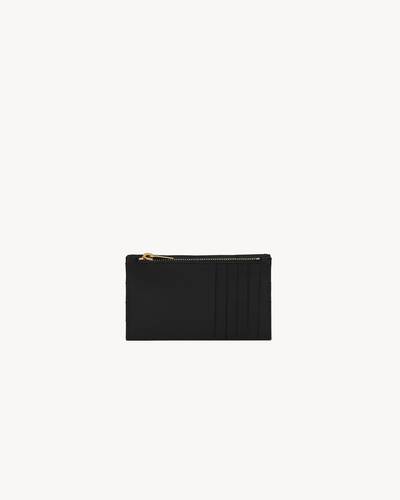 Saint Laurent Ysl Quilt Envelope Flap Card Case Nero