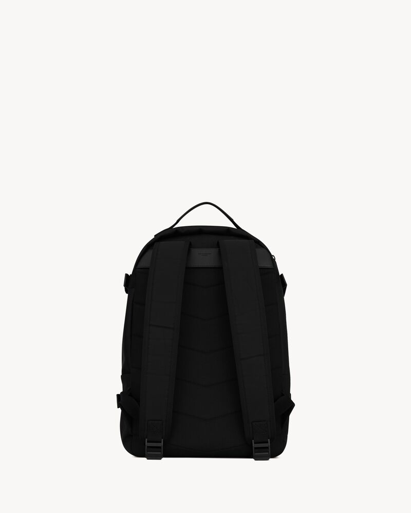 city trekking backpack in econyl®, smooth leather and nylon