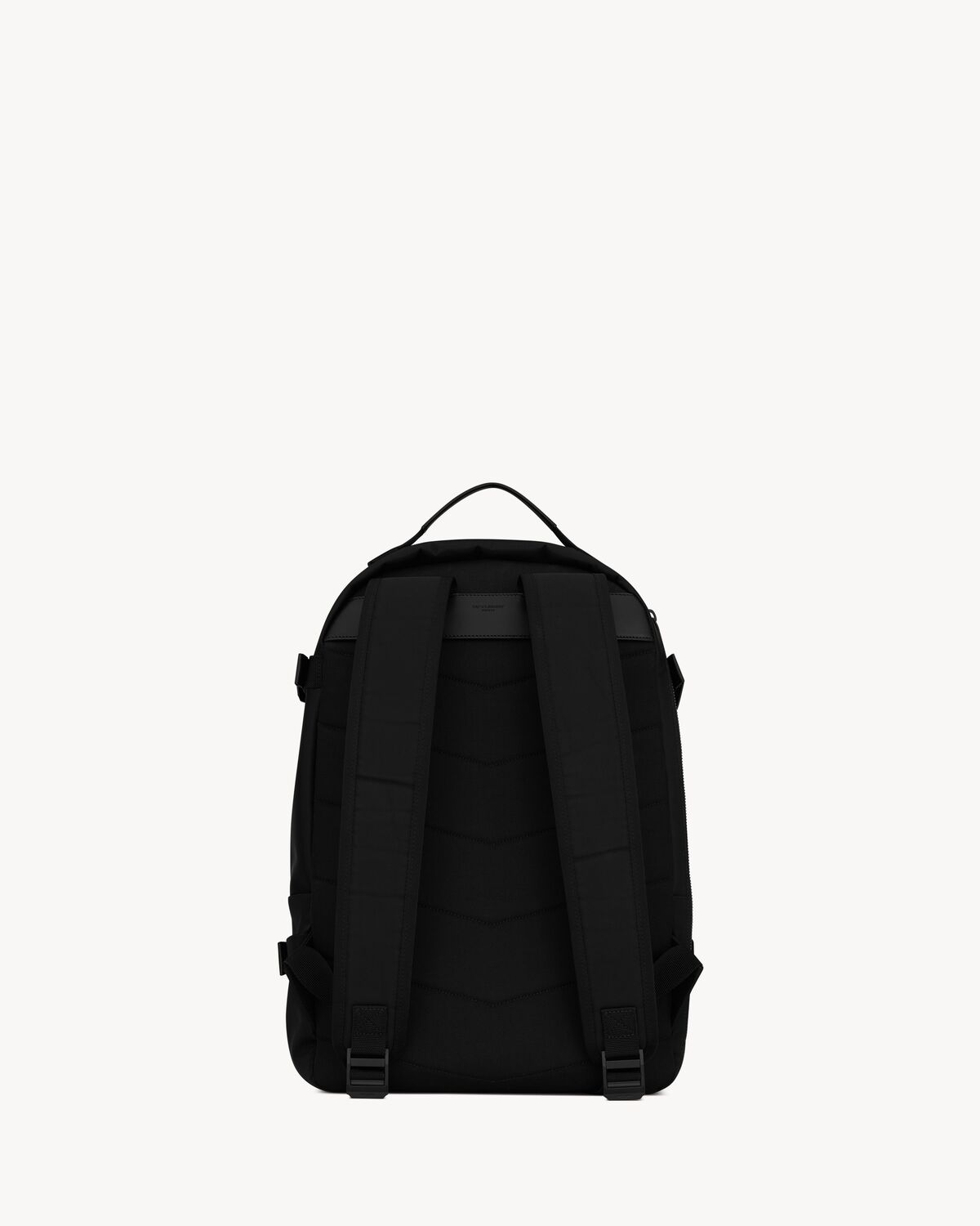 City trekking backpack in ECONYL®, smooth leather and nylon
