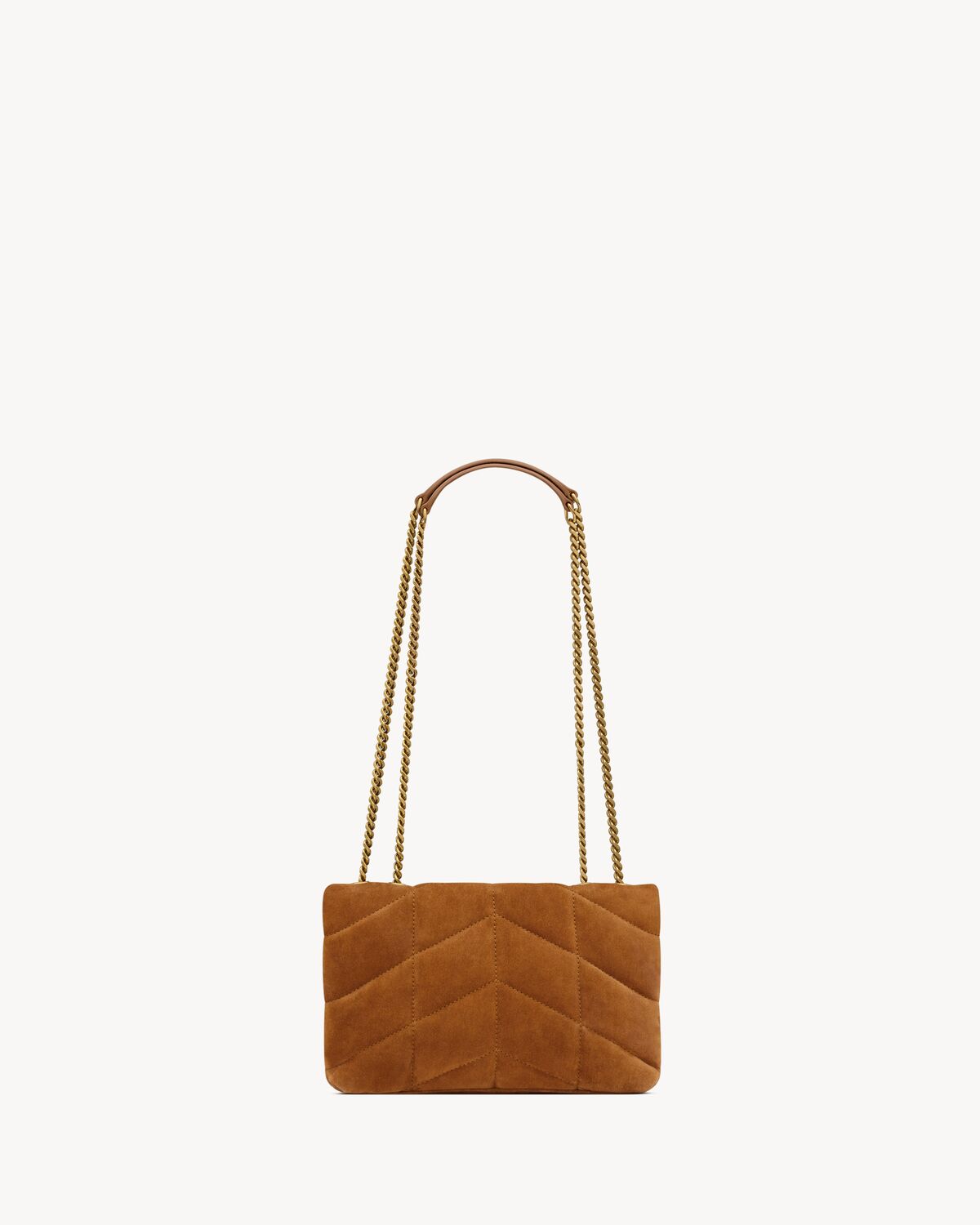 생로랑 퀼티드 스웨이드 토이 푸퍼 숄더백 7593371U8072723