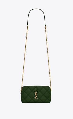 BECKY double-zip pouch in quilted lambskin | Saint Laurent United ...