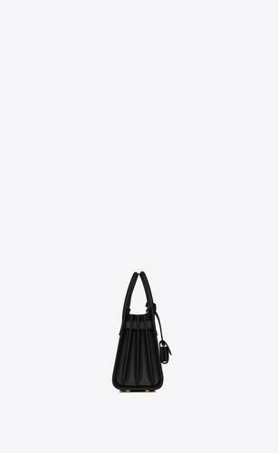Saint Laurent Sac De Jour Nano In Smooth Leather Black in Smooth Calfskin  Leather with Bronze-tone - US