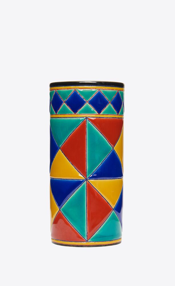 emaux de longwy enameled mosaic vase