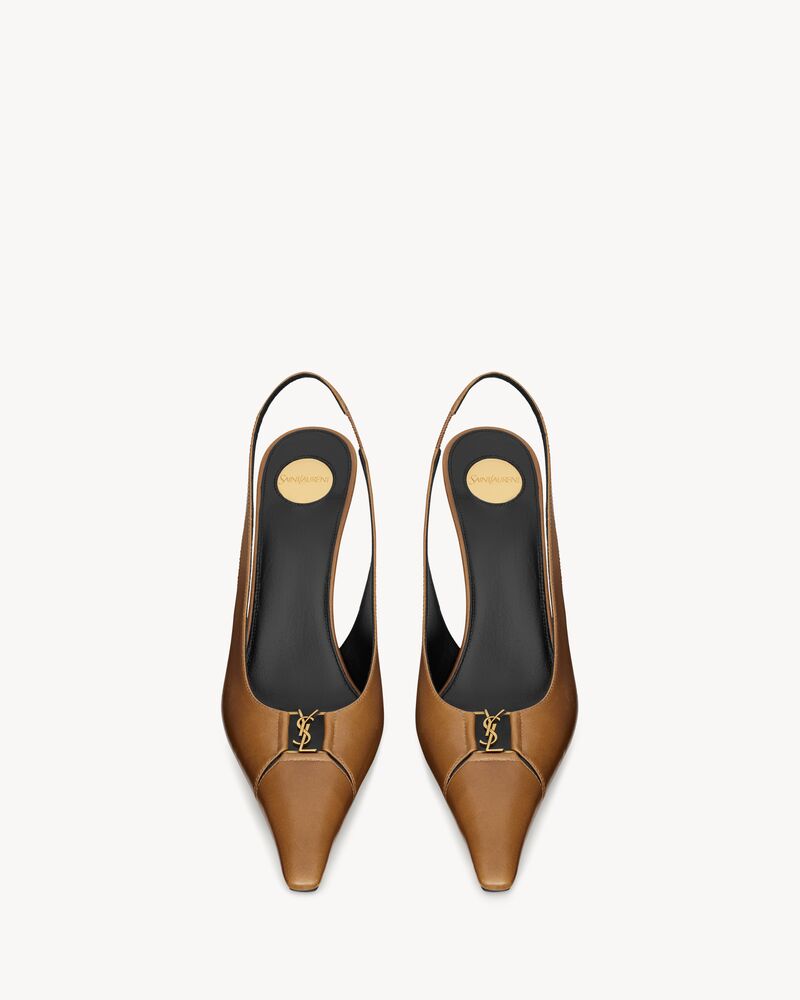 BABYLONE BRETEUIL slingback pumps in smooth leather