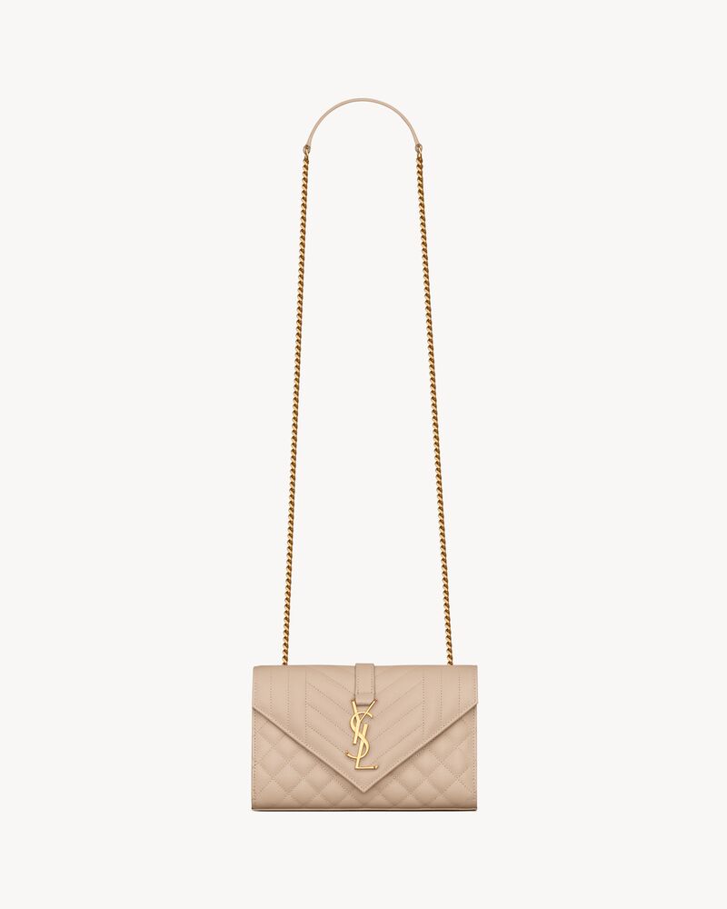 ENVELOPE SMALL EN CUIR MATELASSÉ GRAIN DE POUDRE