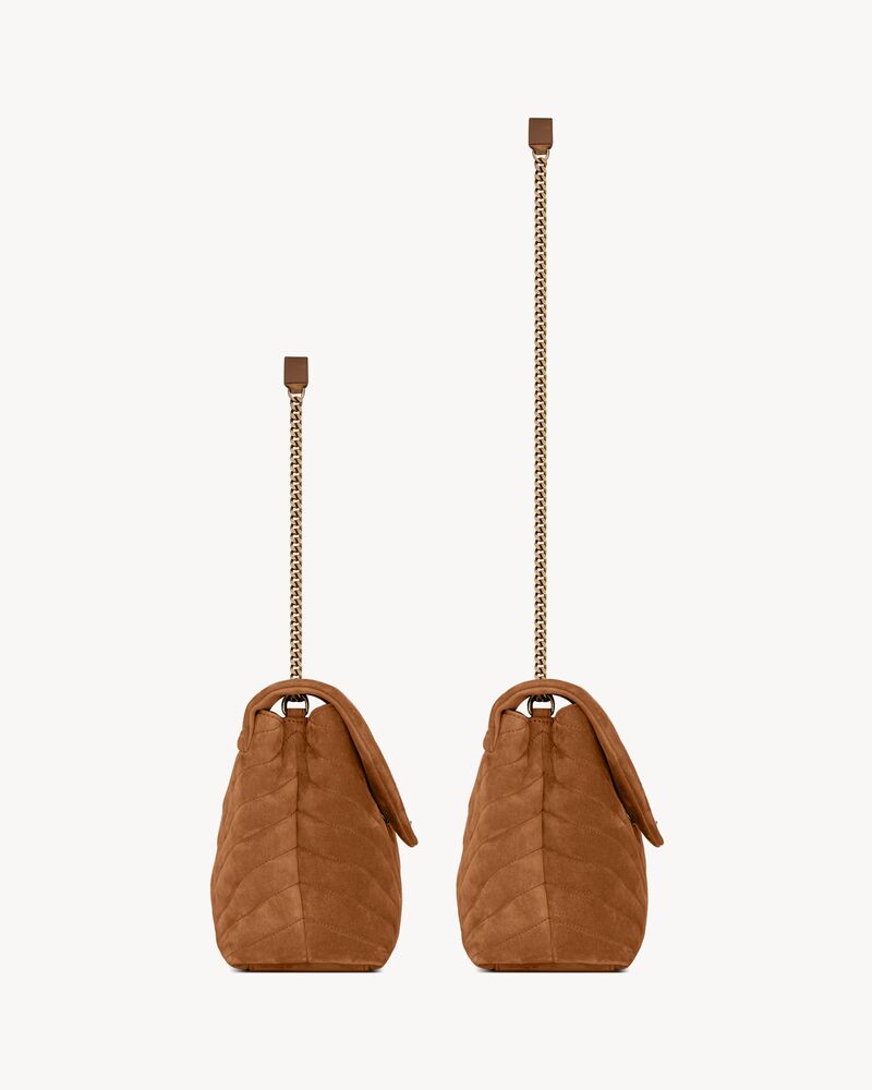 LOULOU MEDIUM TASCHE AUS „Y“-FÖRMIG GESTEPPTEM WILDLEDER