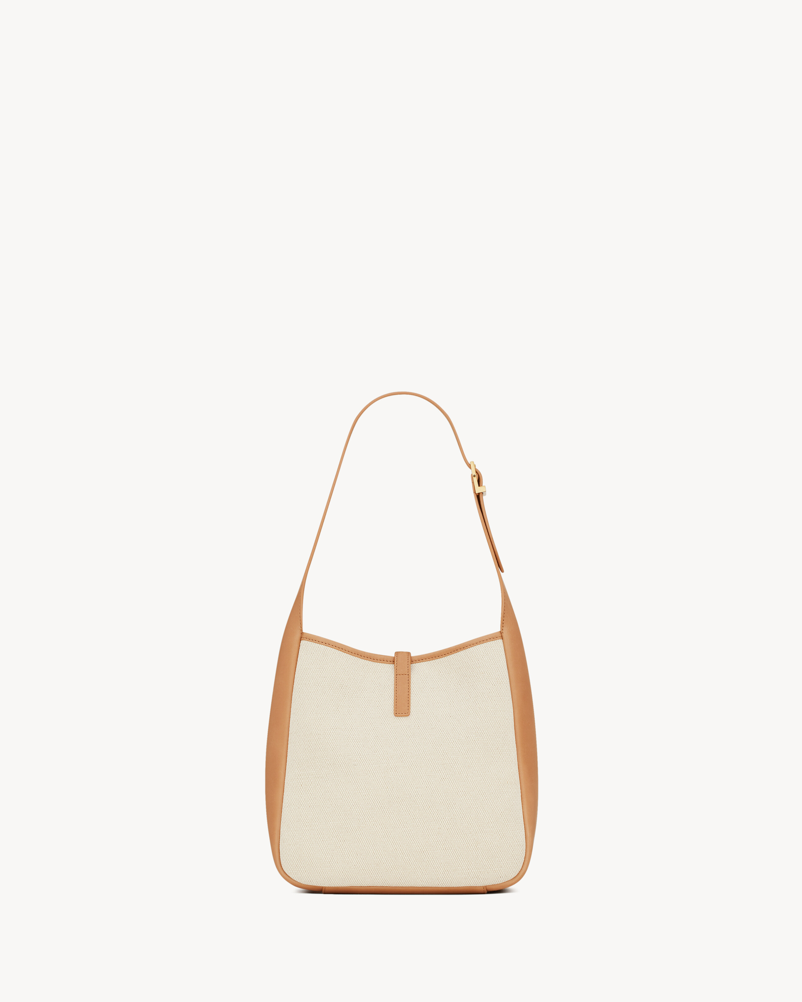 LE 5 À 7 SMALL supple in canvas and smooth leather