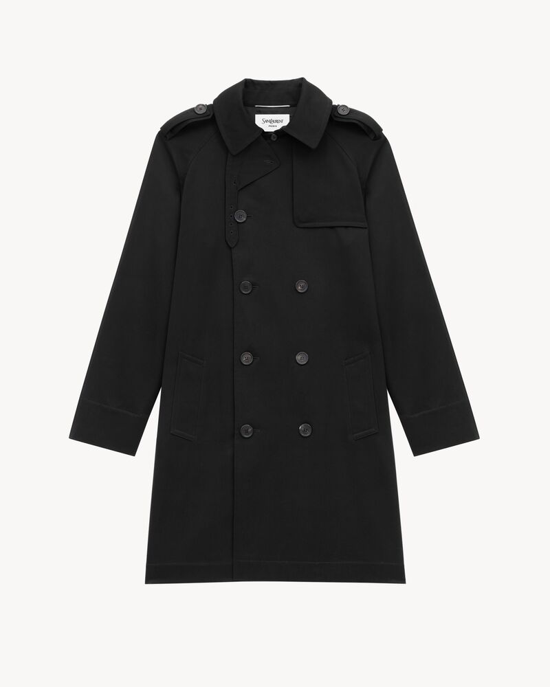 trench coat in cotton gabardine