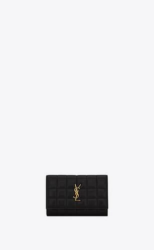 Yves Saint Laurent Gaby Small Envelope Quilted Leather Wallet
