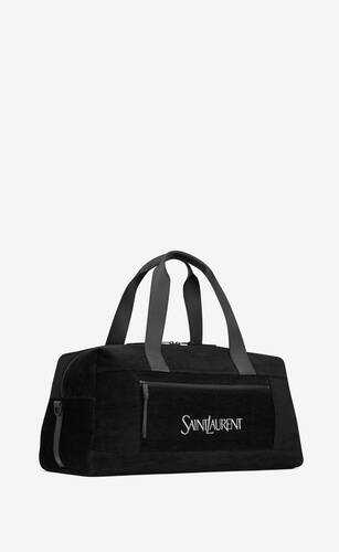 Yves Saint Laurent YSL Boston Bag Black Handbag Travel Duffle
