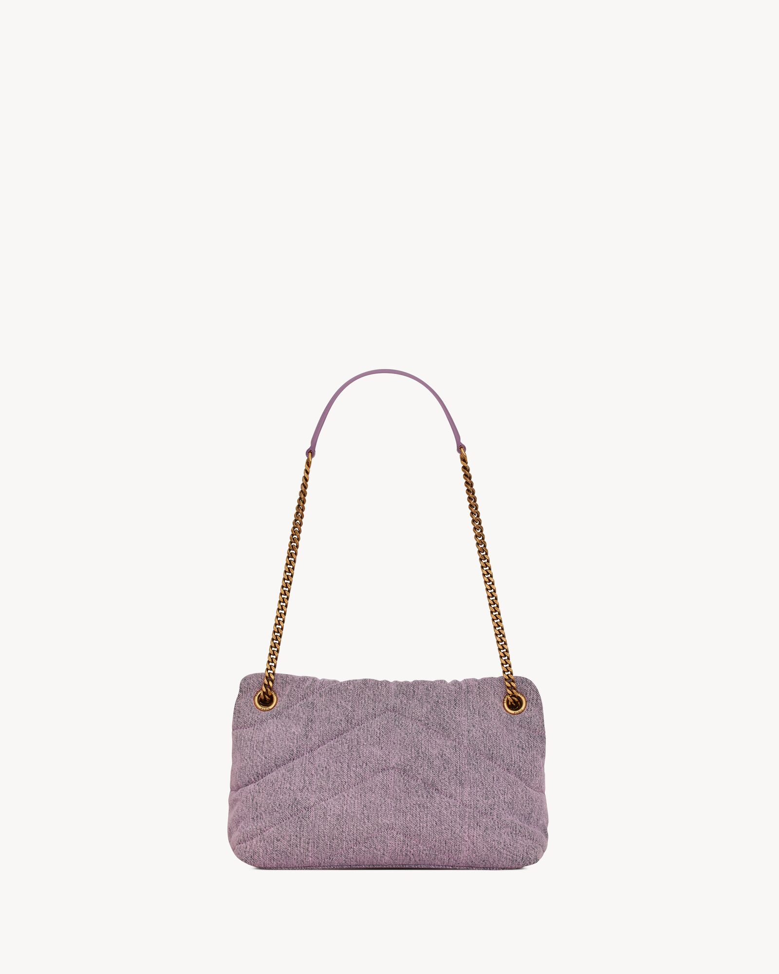 Puffer small bag in denim and smooth leather Saint Laurent Poland