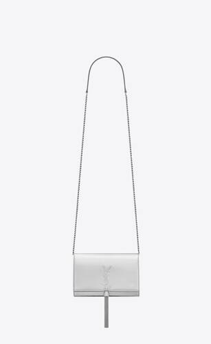 kate chain wallet in mirrored leather