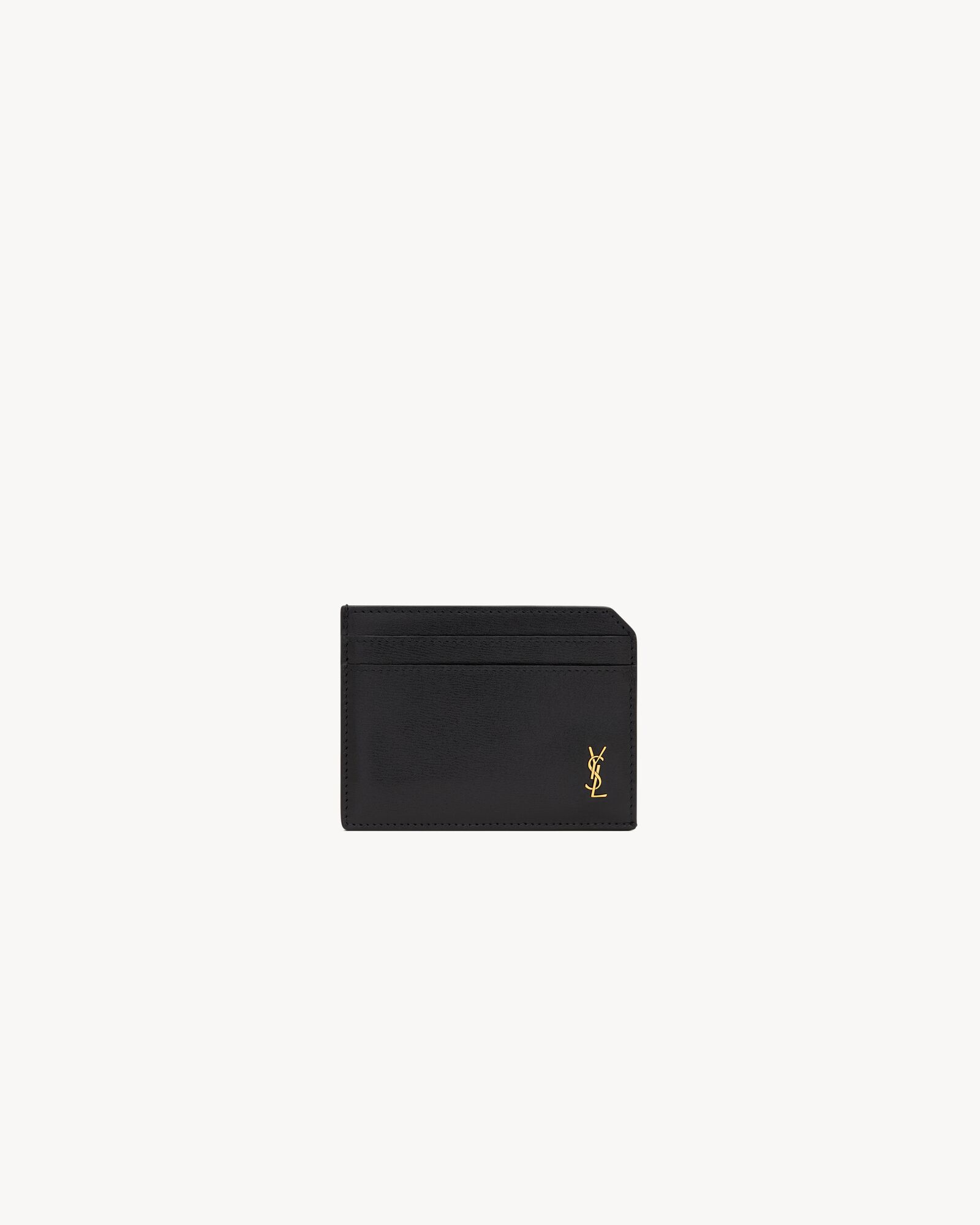 TINY CASSANDRE open card case in shiny leather — 75820302G0W1000