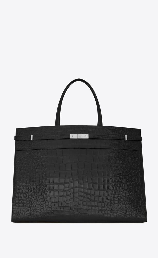 saint laurent croc embossed tote