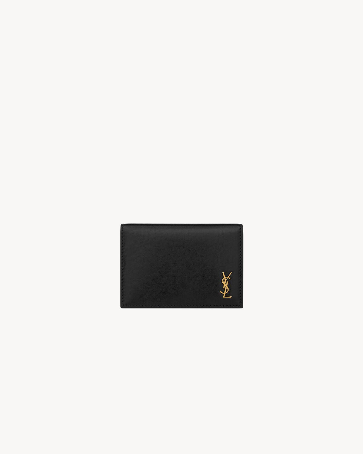TINY CASSANDRE BUSINESS CARD CASE IN GLOSSY LEATHER