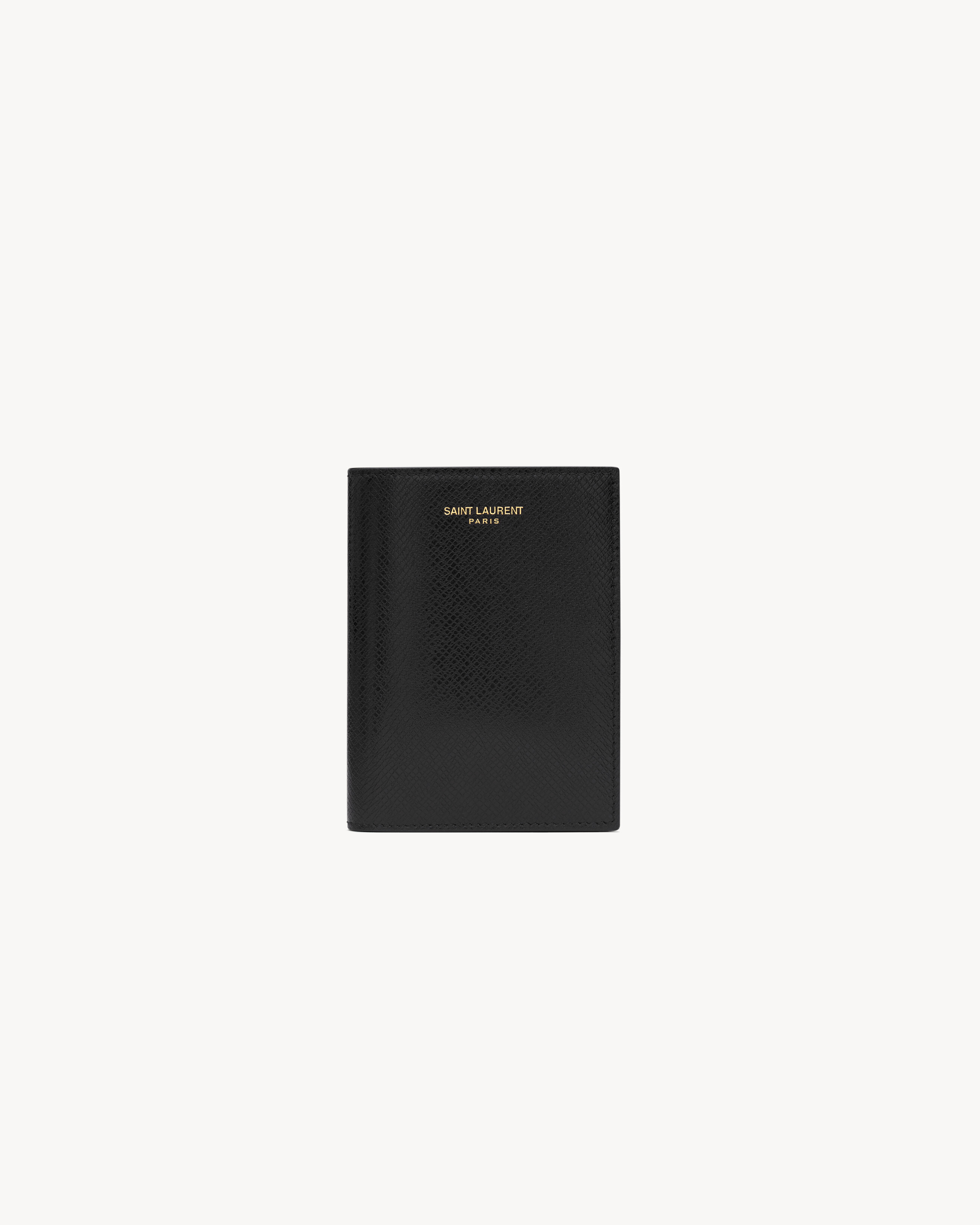 SAINT LAURENT PARIS Kartenetui aus beschichtetem rindengegerbtem Leder