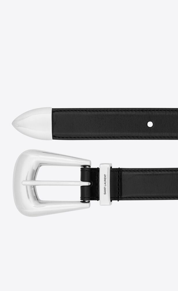 FOLK buckle belt in smooth leather | Saint Laurent | YSL.com