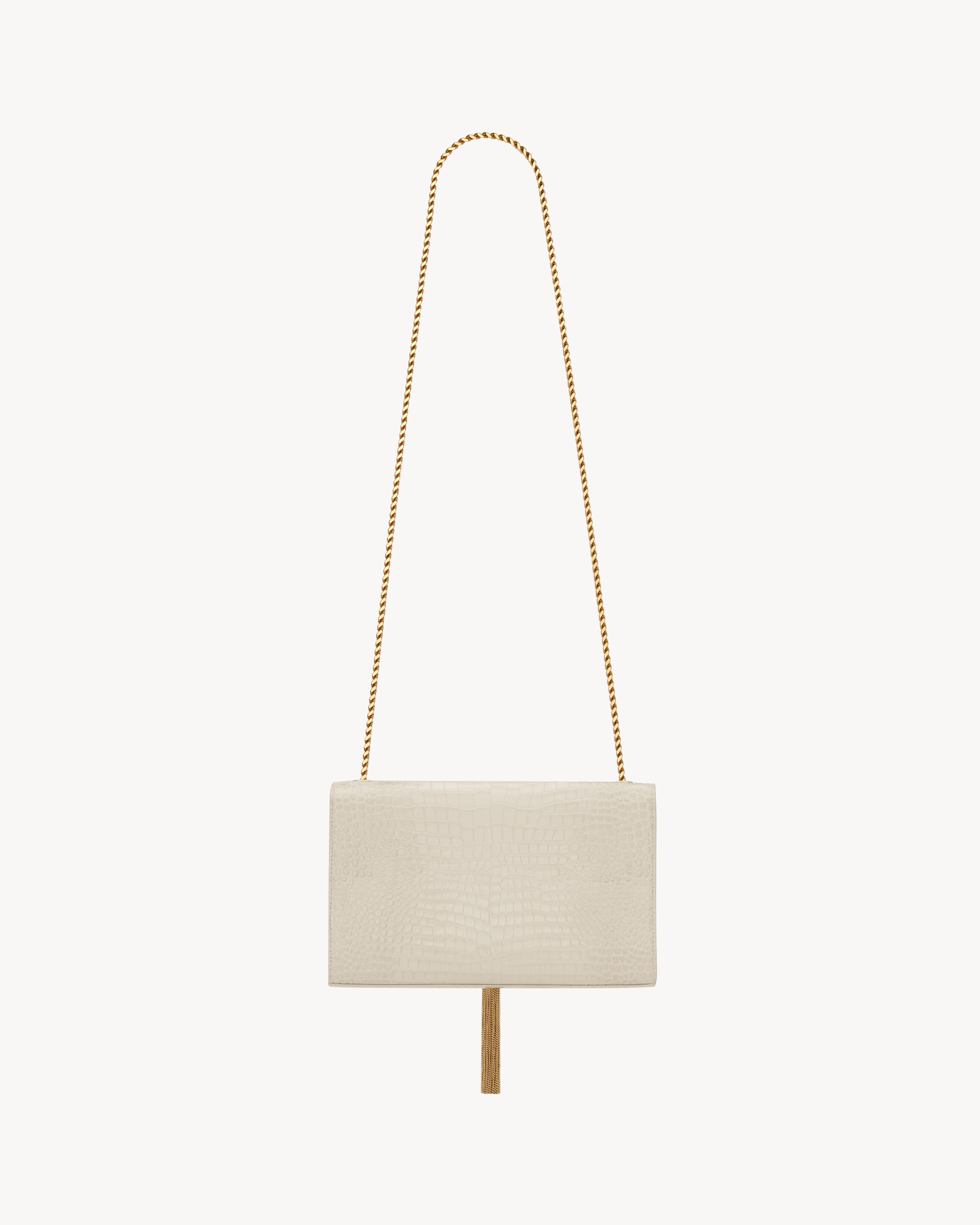 KATE MEDIUM TASSEL IN CROCODILE-EMBOSSED LEATHER