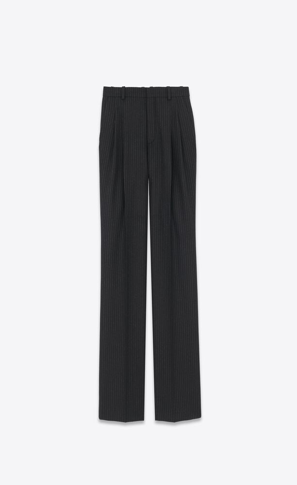 GIVENCHY Wool-Flannel Wide-Leg Trousers in Black | Endource