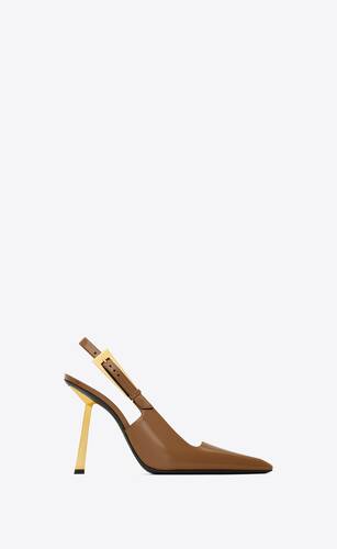 Louis Vuitton 36.5 6.5 Cognac Brown Leather Horizon Heels Shoes Gold Twist  LV | eBay