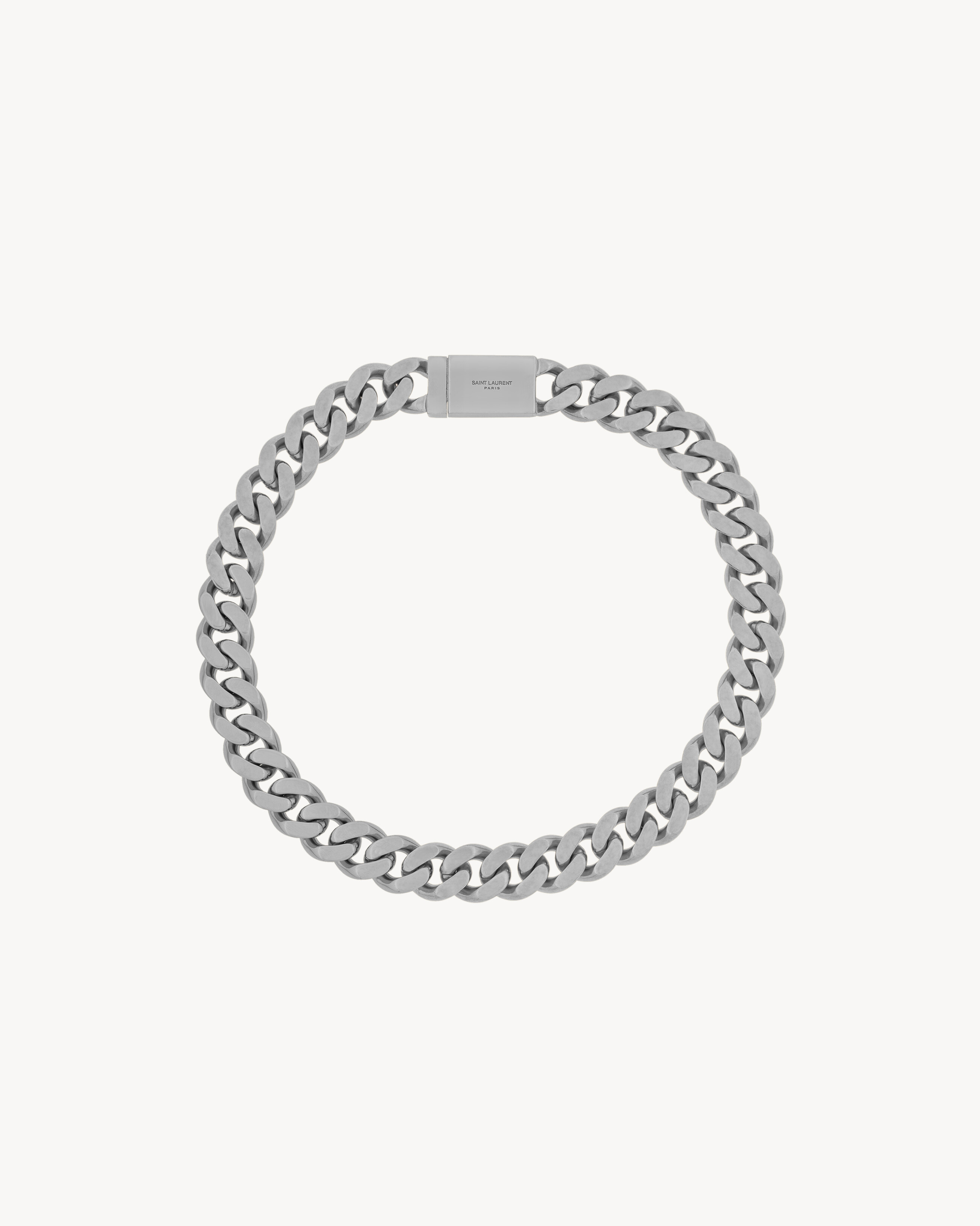 Metal curb chain necklace