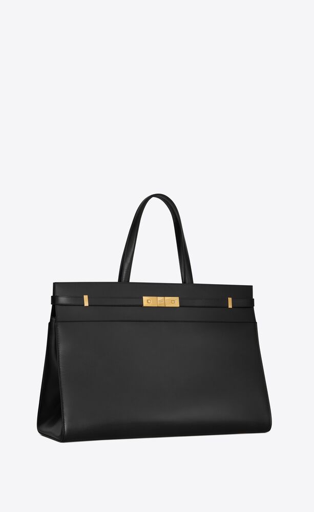 manhattan large shopping bag in shiny leather