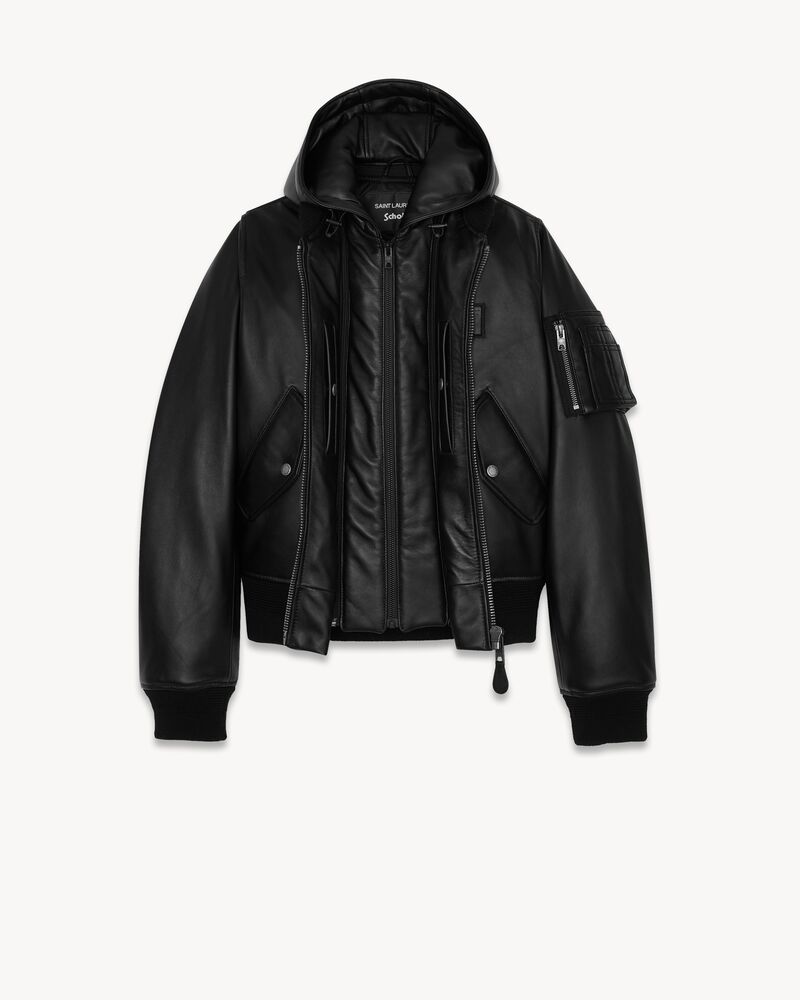 Schott bomber jacket in smooth leather