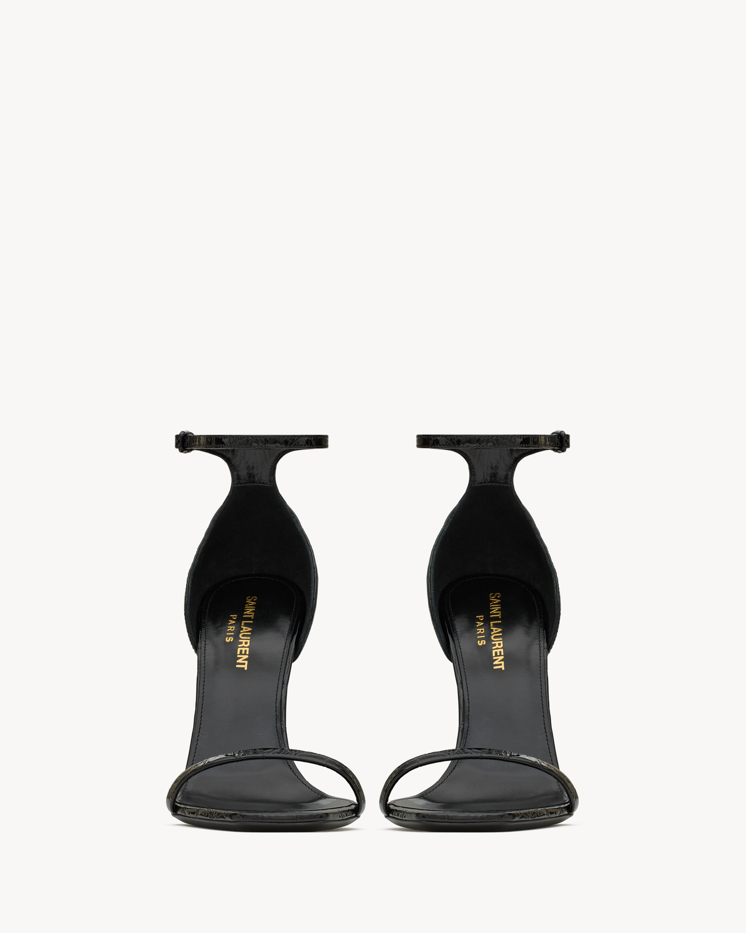 OPYUM Sandalen aus Leder mit Krokoprägung