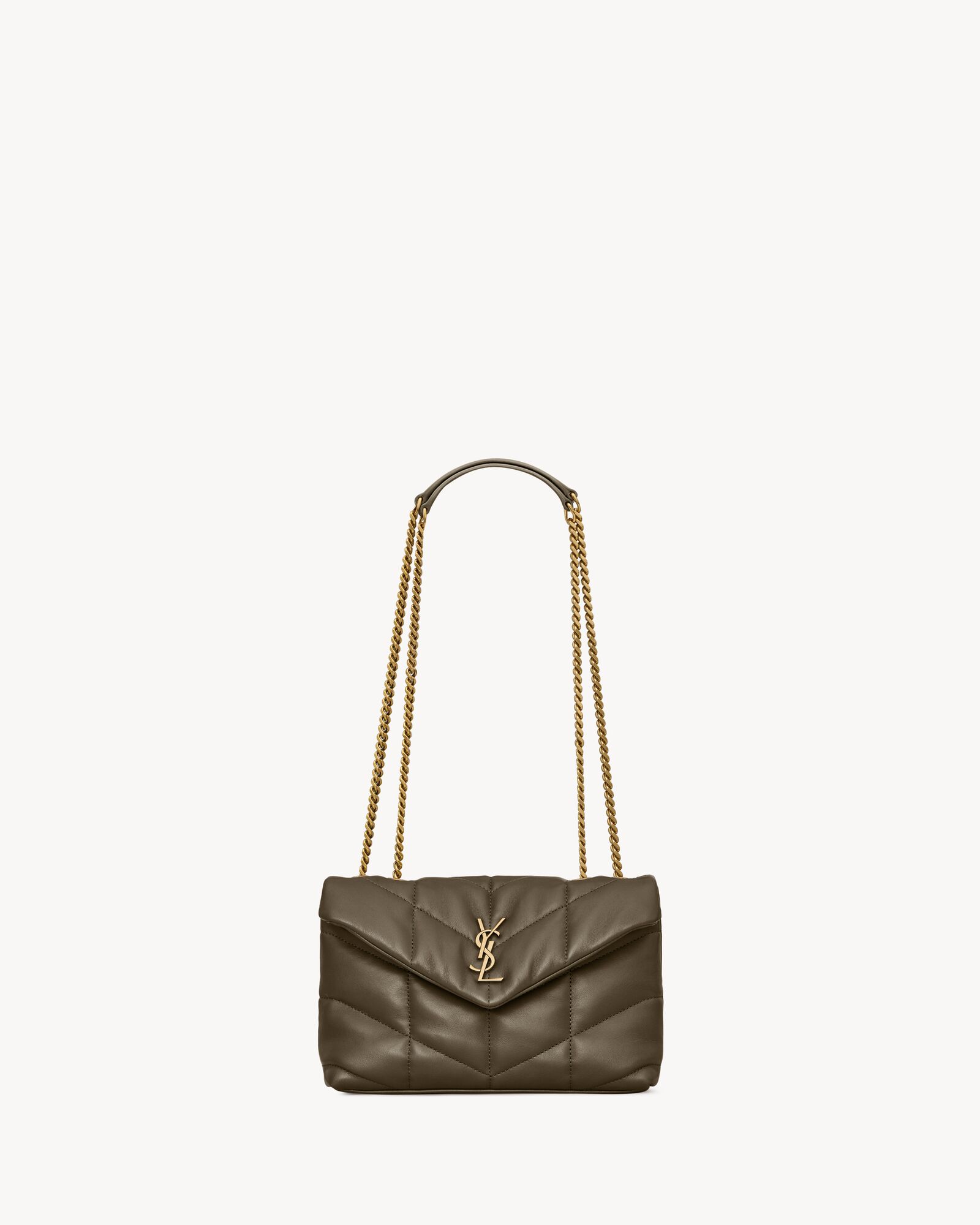 Saint Laurent Toy Puffer in Nappa Leather Green Women