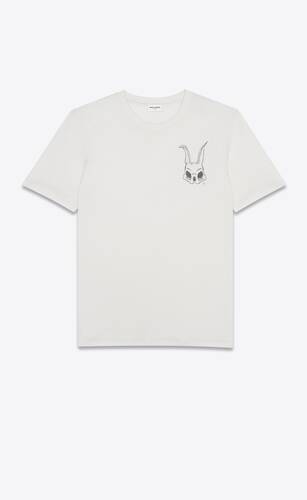 saint laurent rabbit skull t-shirt