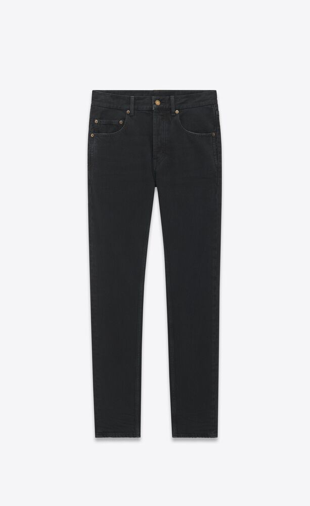 jeans larghi in denim nero fumo