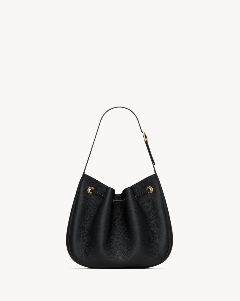 Bolso estilo hobo pequeño Paris VII de piel granulada