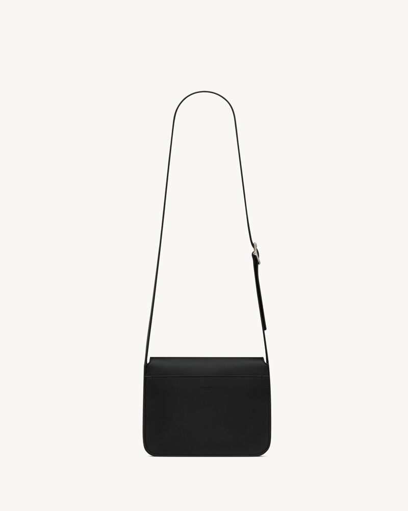 Bolsa satchel pequena SAINT LAURENT em couro liso