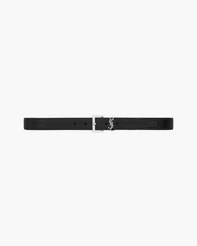 【Saint Laurent】リバーシブルレザーベルト Thumbnail-634440AAC8A1000_A.