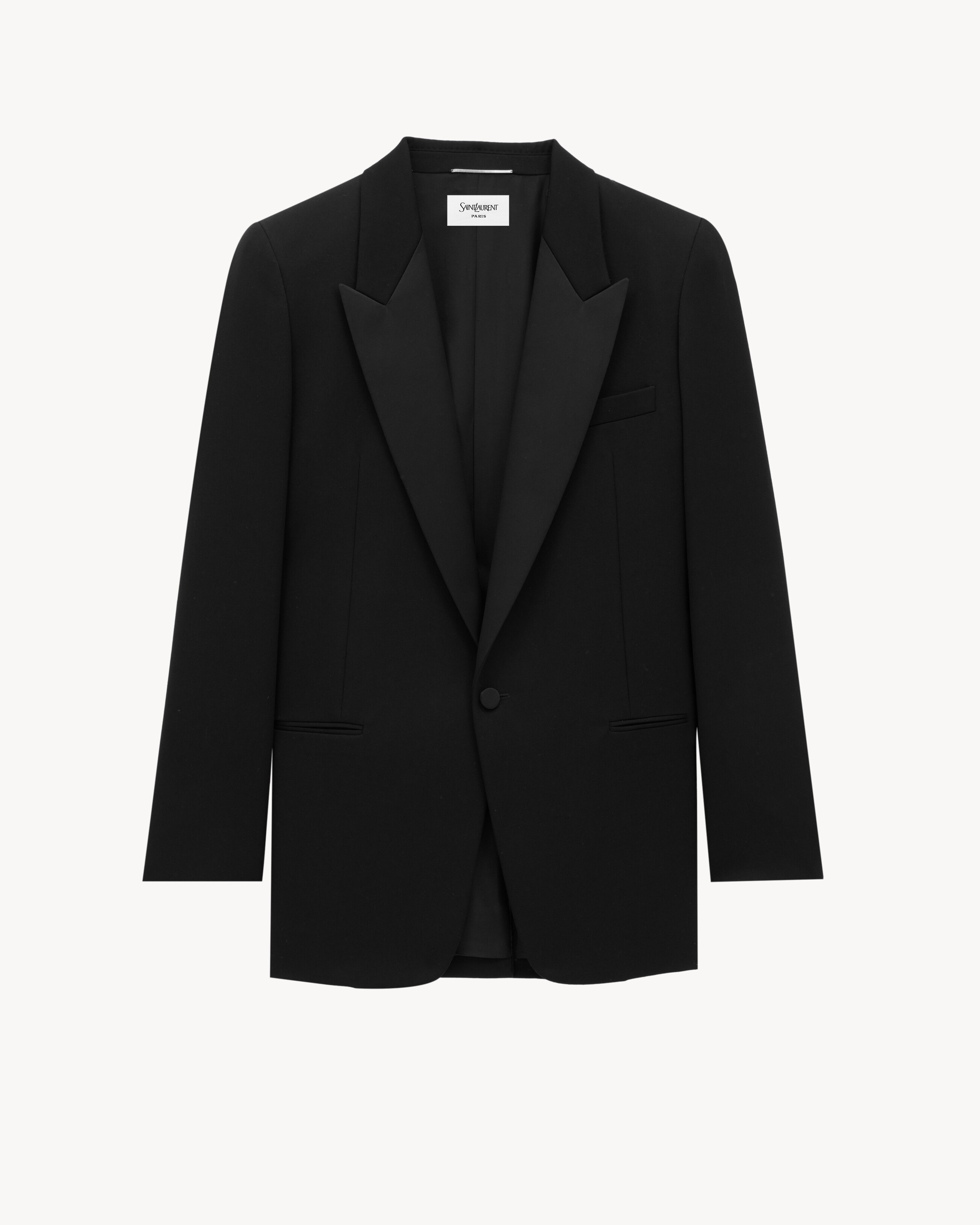 single-breasted tuxedo jacket in grain de poudre