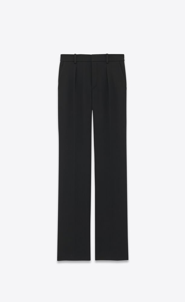 Tailored pants in GRAIN DE POUDRE | Saint Laurent | YSL.com