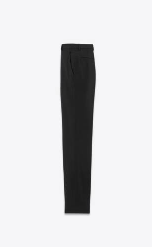 high-waisted pants in faille