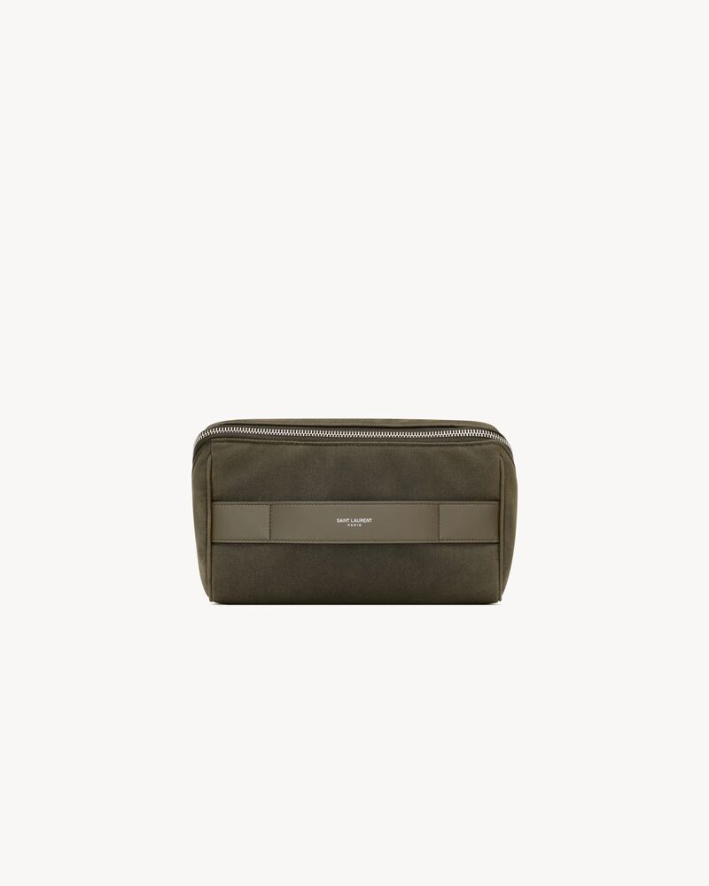 SAINT LAURENT PARIS vanity case in cotton