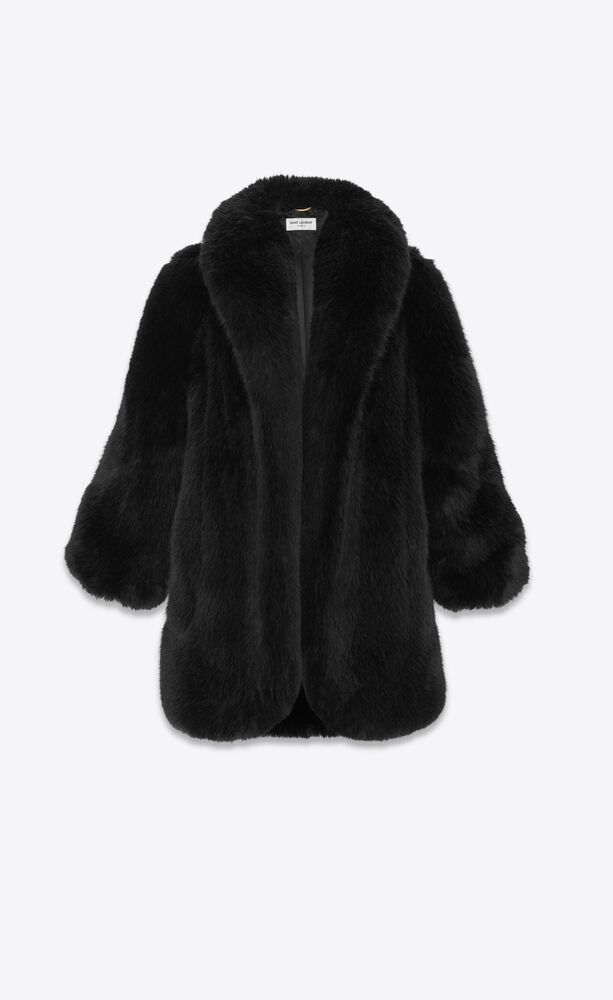 cappotto corto in animal-free fur