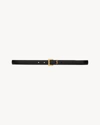 CASSANDRE THIN BELT WITH SQUARE BUCKLE IN GRAINED LEATHER