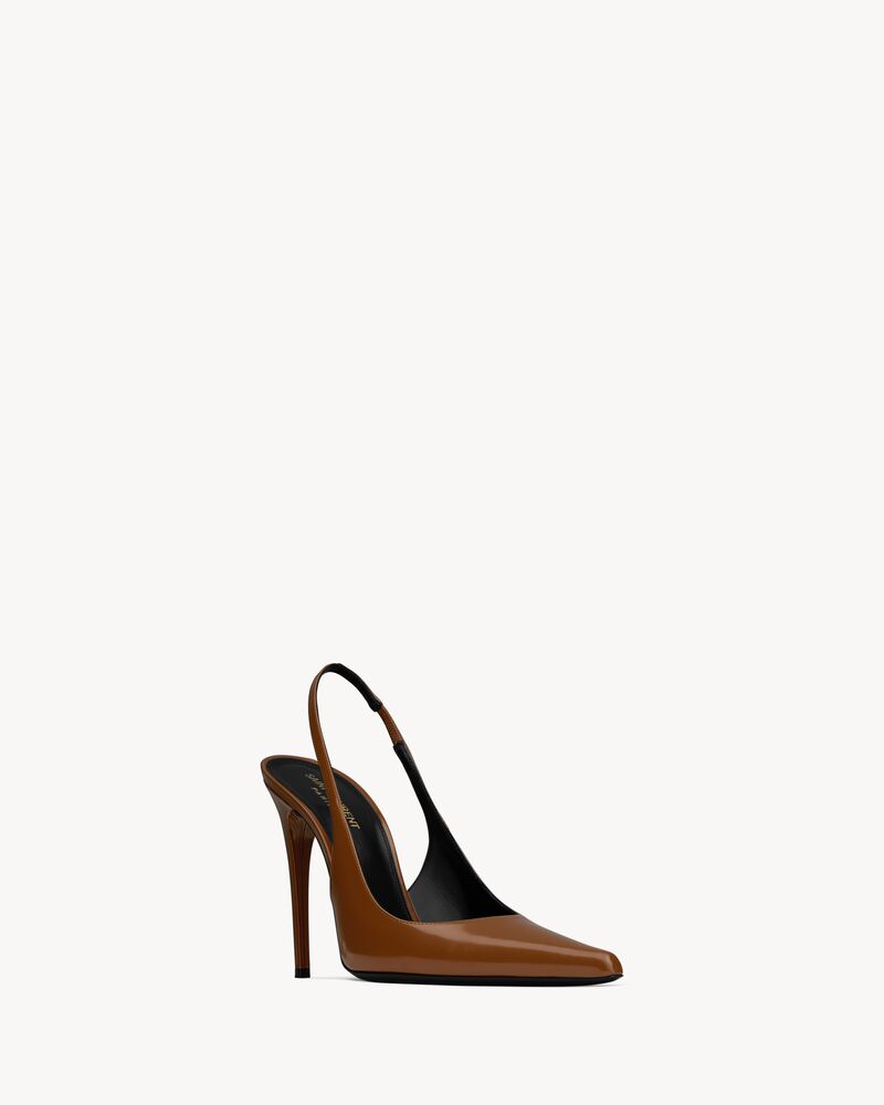 VENDOME slingback pumps in glazed leather